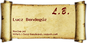 Lucz Bendegúz névjegykártya